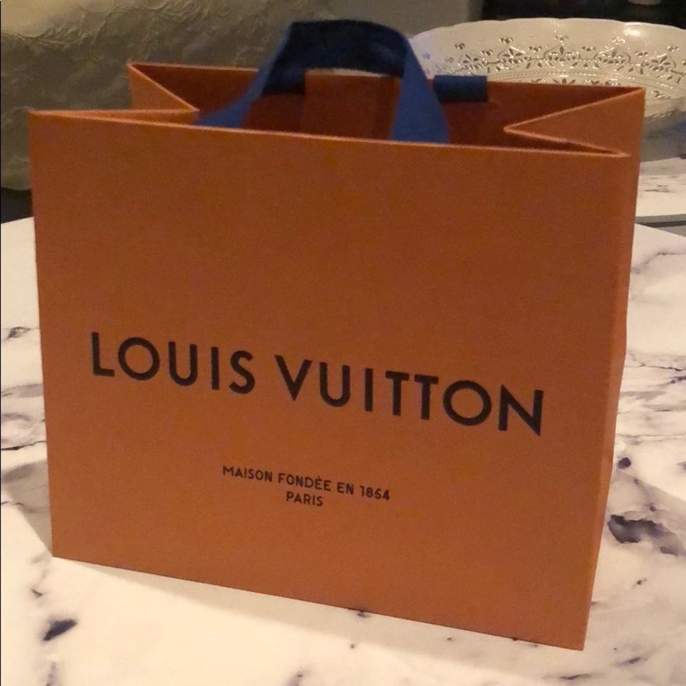 Louis Vuitton shopping bag.  9.75 x 8.25 x 6